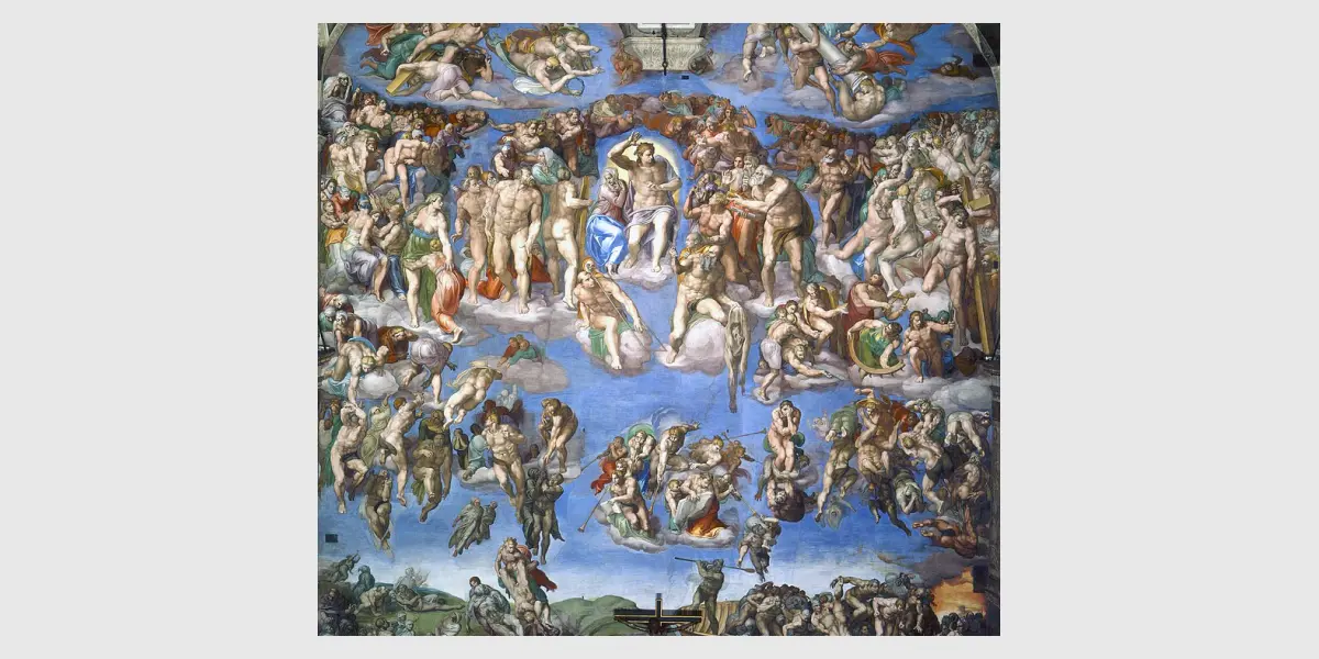 «Страшний суд», Мікеланджело Буонарроті картина «Страшний суд» художник Мікеланджело Буонарроті