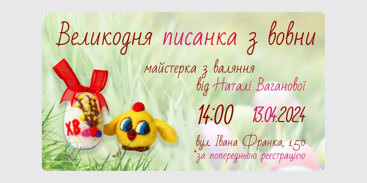 Великодня писанка з вовни