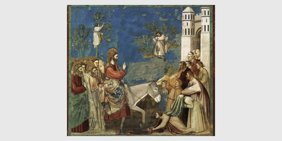 «В’їзд в Єрусалим», Джотто ді Бондоне (1304-1306) картина «В’їзд в Єрусалим» художник Джотто ді Бондоне