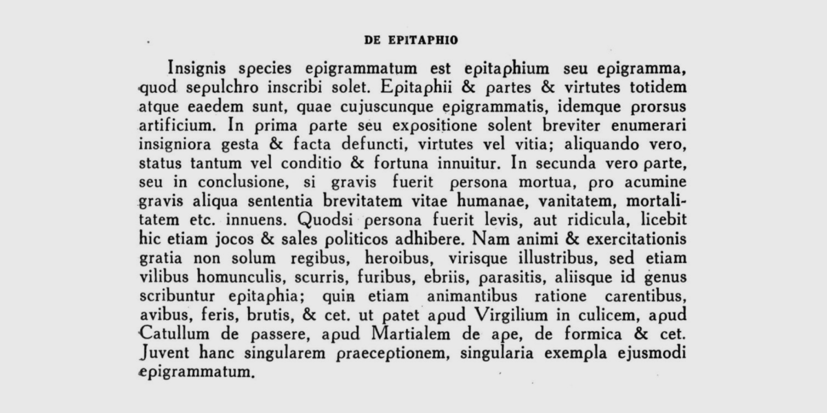 De epitaphio