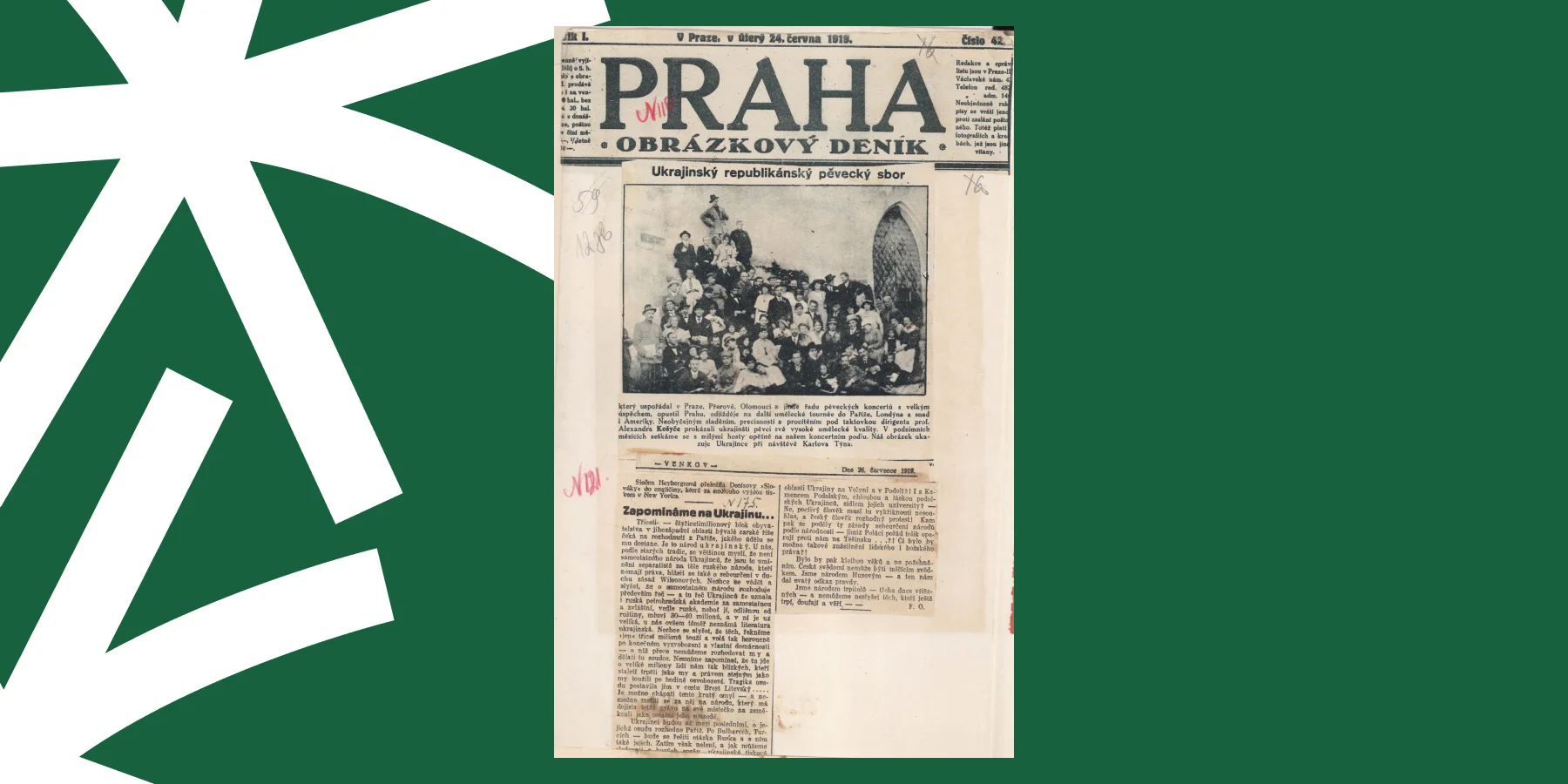 У газеті “Praha” про Українську республіканську капелу
